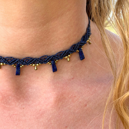 Lapislázuli Collar - Azul Oscuro